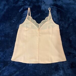 S Main Strip Pink lace chiffon spaghetti strap loose fit flowy cami